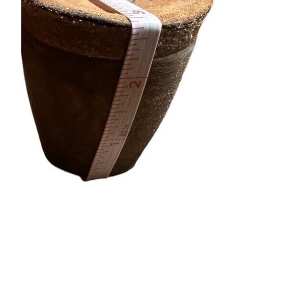 Wanda Panda Women’s Boho Strappy Denim/Brown Leather Slingback Heels Size 36 - Picture 9 of 11